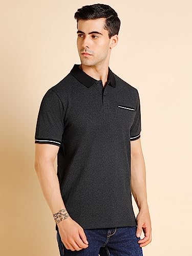 Image of Dennis Lingo Men's Cotton Solid Slim Fit T-Shirt