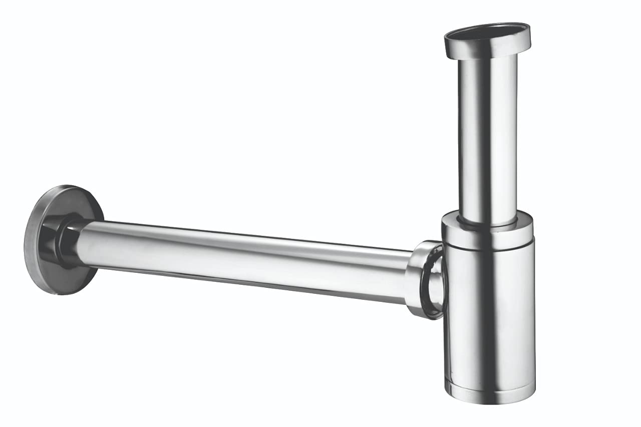 CHILLY-S Brass Bottle Trap CP SS with 12 Inch Pipe for Bathroom Basin Kitchen Sink Wash Basin Drain Water Outlet (Chrome Finished)