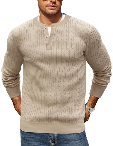 COOFANDY Mens Fall Fashion Business Sweater - Lightweight Quarter