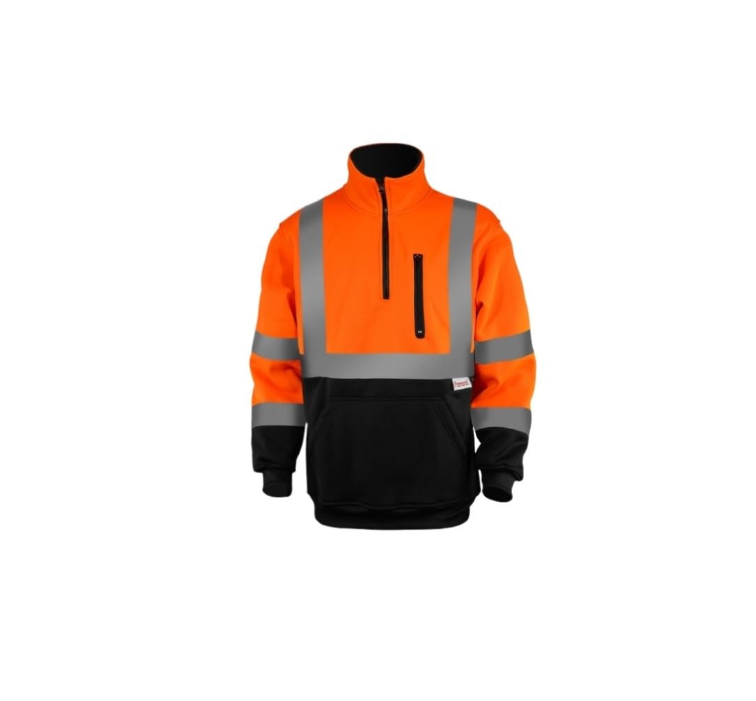 ApuaVireo&Co chalecos alta visibilidad, Chaleco reflectante de seguridad de terciopelo de una sola cara con advertencia de seguridad for construcción.