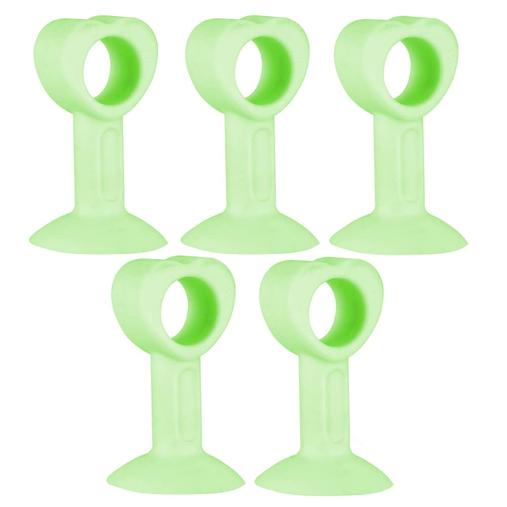 Door Wedge Stoppe, Stops, Stoppers,Silicone Stop Punch-Free Handle Bumper Pad Rubber Buffer Stopper for Bathroom, 5pcs-Pink(Vert)