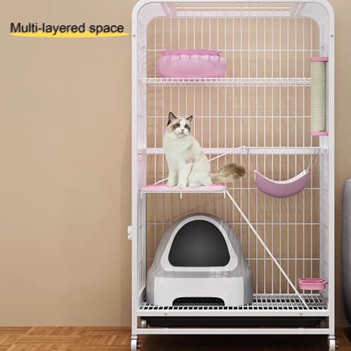 Cage pour chat grand parc intérieur chien blanc double