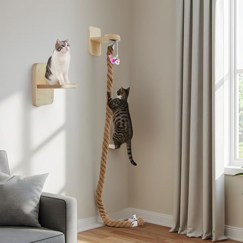 Sistema de Escalada para Gatos con Cuerda de Yute y Plataformas miniatura 6