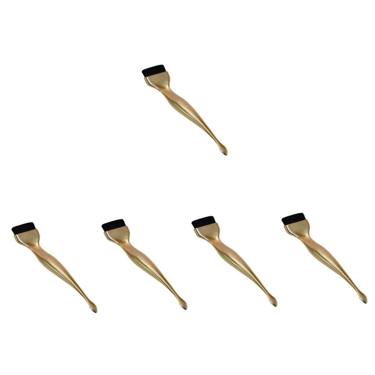 FRCOLOR 5 pennelli per fondotinta, pennelli per trucco per pennello, piccolo pennello liquido per fondotinta, liquido portatile, senza lasciare traccia, piatto