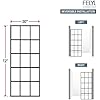 FELYL Black Grid Shower Glass Panel 30
