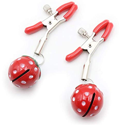 Big Strawberry Bell Flirting Brêast Morsetti a pinza Clip femminili Accessori esotici BDSM per coppie