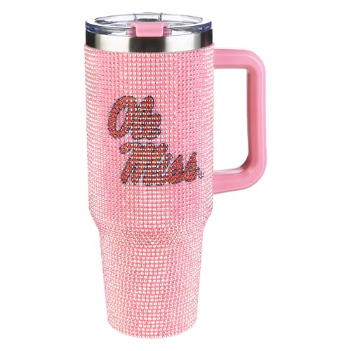 Image of The Memory Company Officially Licensed 40oz Pink Bling Game Day Tumbler, University of Mississippi
