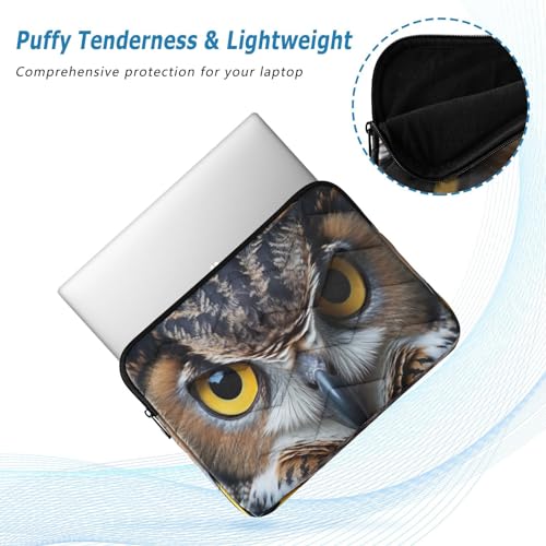 Funda para laptop 13-14 pulgadas impermeable con diseño búho miniatura 5