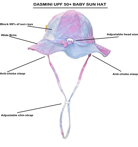 Baby Girls Sun Hat Cute Flower Toddler Summer Outdoor Infant Beach Wide Brim Flowers and tie dye2