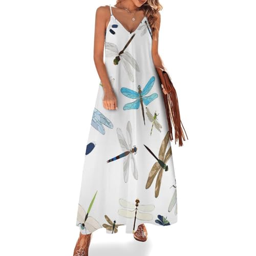 Robe longue pour femme été sans manches pour célébrer la liberté des vacances