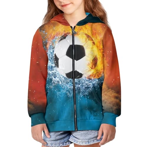 Image of Coloranimal Unisex Girls Boys Long Sleeve Casual Hoodies & Sweatshirts Tops Kids Zip Up Jacket Coat Age 6-16 Year