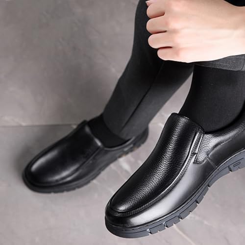 ADMLZQQ Men's Oxfords Formal Dress Shoes Leather Classic Business Shoes Slip on Shoes Office Wedding Loafers4