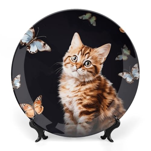 Plato decorativo de porcelana Bone China estilo chino 7 pulg miniatura 1