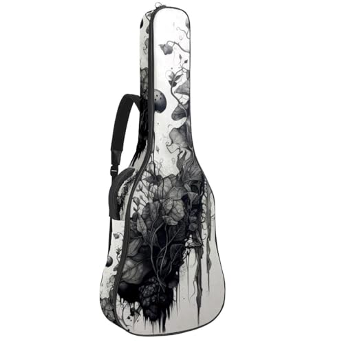 Sac pour guitare acoustique imperméable housse rembourrée à fleurs multicolores