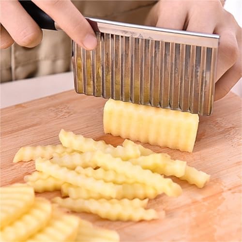 Cortadora de Papas Ondulada de Acero Inoxidable miniatura 2