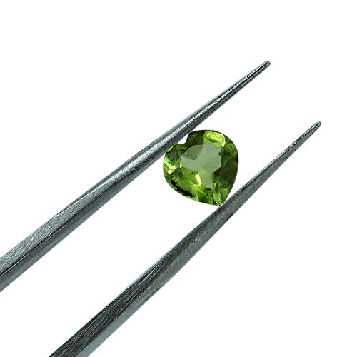 Péridot Naturel AAA en Cœur 5mm : Une Gemme Taillée d'Exception