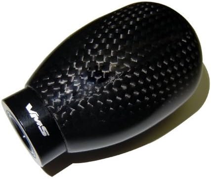 VMS Racing 0.472 x 0.049 in roscado (sin adaptadores) 5 velocidades Tipo-R Tipo-S en selector de fibra de carbono real colocado a mano para Ford