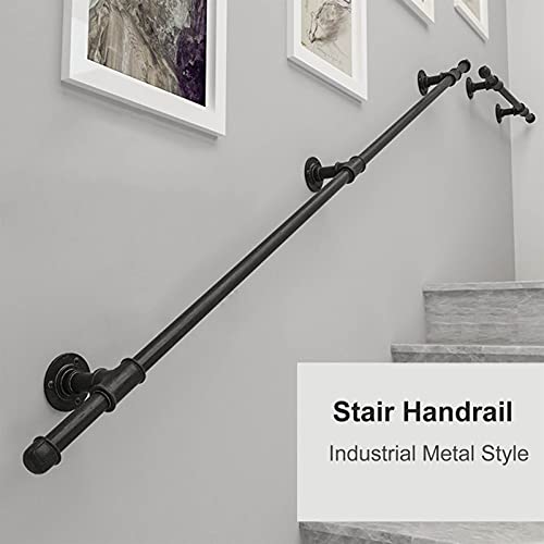 Main courante d'escalier intérieure barre appui garde-corps fer forgé - 3
