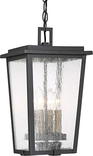 Minka Lavery 72754-66G Cantebury Outdoor Pendant Ceiling Lighting, 4-Light, 240 Watts, Sand Black Burnt Gold (16" H x 9" W)