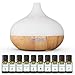 Produktbild Aroma Diffuser Set für ätherische Öle 500ml Fernbedienung 14 LED Farben 4 Timer Einstellungen Raumduft Ideal für Entspannung, Wellness & Aromatherapie