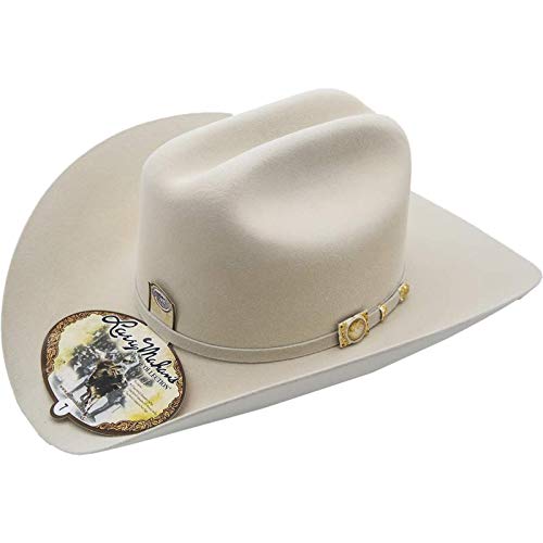 Larry Mahan100X Independencia Fur Felt Cowboy Hat Silver Belly Size 7 3/8" Brim 4" Traditional