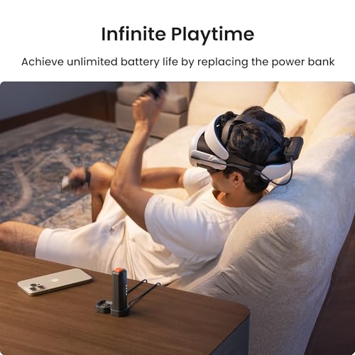 Image of KIWI design P5000 Compact Power Bank, 2 Pack 5000mah Battery Pack Compatible with Meta Quest 3 /3S /2 /Pro, 20W Fast Charing, Swap for Infinite Power, Suitable for Sport Camera and All Type-C Devices