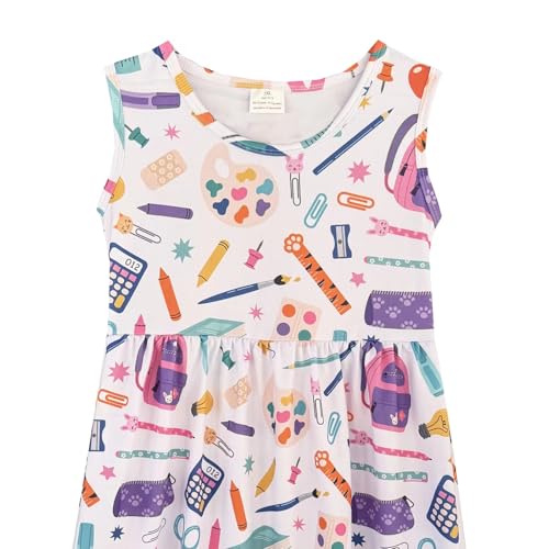 Back to School Girl Dress Little Princess Print Back to School Dress2