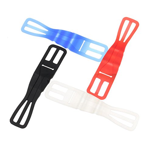 DSYJ MTB Cycling Bike Bicycle Silicone Band for Flash Light Flashlight Phone Strap Tie Ribbon Mount Holder (4 Color, Unit)