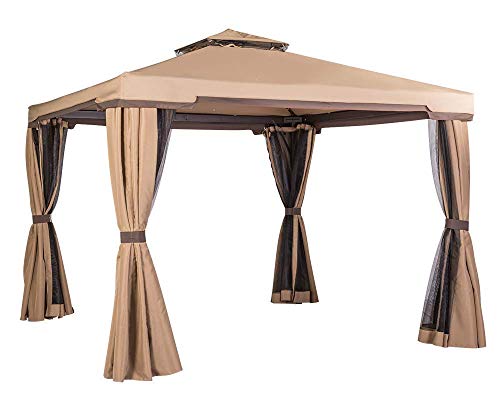 Patiomore Outdoor Garden Gazebo 10 x 10 FT Patios All-Season Permanent Gazebo