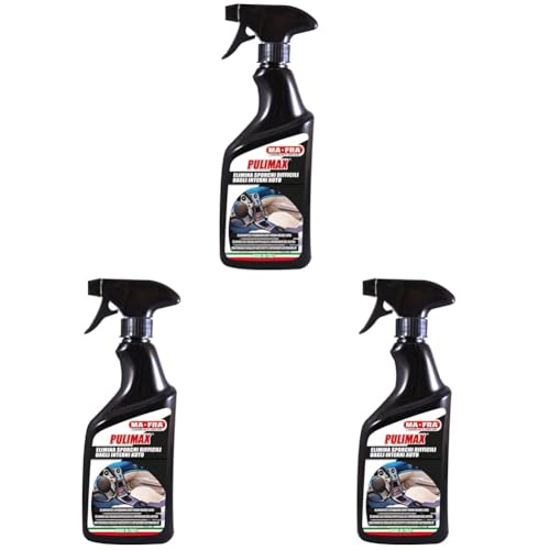 MAFRA, Pulimax, Detergente Per Pulizia Interni, Elimina Sporco Difficile, Neutralizza il Cattivo Odore di Nicotina, Agisce Su Plastica, Tessuto, Skai, Formato da 500 ml (Confezione da 3)