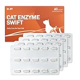 Doctor By Cat Enzyme Swift Cat Digestive Enzyme Supplement Vomiting Diarrhea, Loss of Appetite, Hairball with Pancreatine, Papain, Bromelain, Micro-Size for Easy Swallowing, 60 Sprinkle Capsules