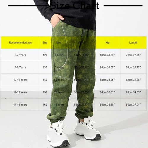 Boys Fashion Tie Dye Sweatpants Kids Cotton Soft Joggers Teen Boys Youth Athletic Fall School Track Pants with Pocket3