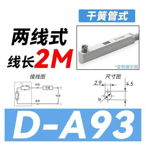 Interruptor magnético de cilindro de 2m compatible con D-A93 y CS1-G 2