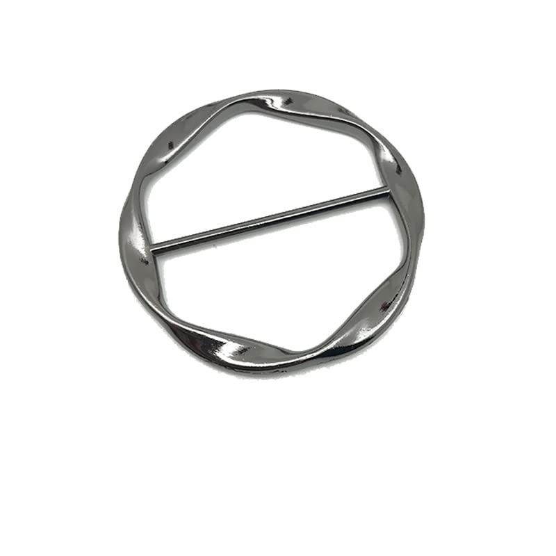 Image of 6pcs Scarf Ring Clip Metal T Shirt Clips Metal Circle Buckle Clothing Ring Wrap Holders Tie for Women Scarves Clasp