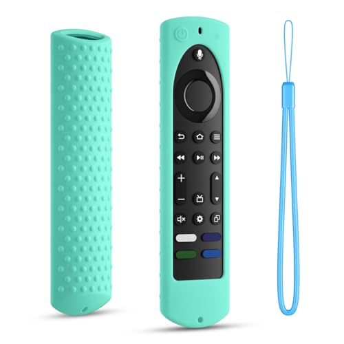 Funda de silicona para Fire TV Stick 4K+ Max de 2ª generación 2023, funda de silicona antideslizante con cordón para Toshiba/Insignia Smart TV (menta)