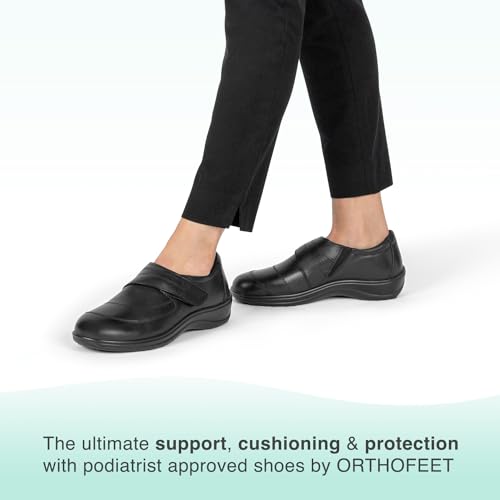 Orthofeet Women's Orthopedic Leather Emily Casual Shoes2