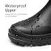 DREAM PAIRS Damen Gummistiefel Halbhoch Chelsea Boots Frauen Ankle Wellies Wasserdicht Regenstiefel Bequem Anti-Rutsch Reitstiefel, Größe 39, Schwarz
