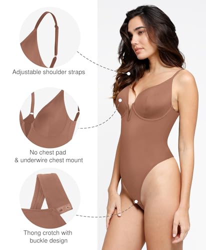 Image of Popilush The Shapewear Bodysuits for Women - Tummy Control Shapewear with Underwire Strong Support for Large Bust