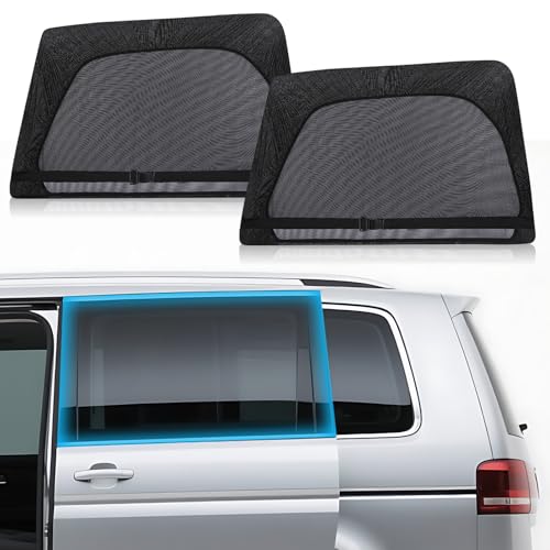 ZATOOTO Sonnenschutz Auto Mesh für Schiebetür, Fenster Verdunkelung mit UV Schutz, Einlagiger Sonnenschutz Seitenscheibe Insektenschutzgitter für MPV Van Camper Reise, 2 Stück, S