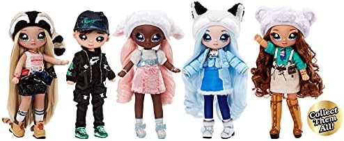 Na! Na! Na! Surprise 575511EUC Teens Fashion Doll-Collectable-27.94cm Soft Fabric Doll, Wolf Inspired with Blue Hair-Alaska Frost, 28 CM