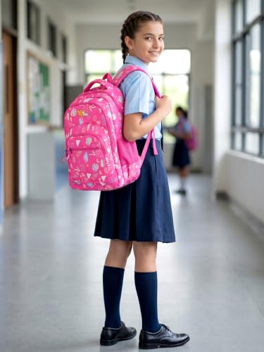 Image of Zilo Sweet Treats 34L School Backpack - Ice Cream & Candy Fun Edition for Kids (Girls & Boys)