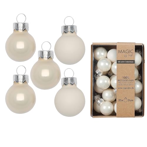 Weihnachtskugeln Glas 2cm 25 Stück - matt & glänzend - Mini...