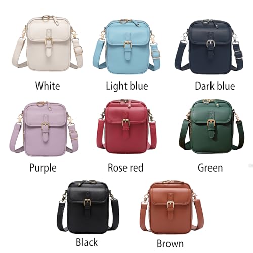 Forcipower Crossbody Bag, Crossbody Anti-Theft Leather Bag, Crossbody Wallet Phone Purse with Card Slots, RFID2