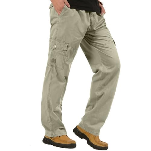 Sobrisah Men's Lightweight Pull on Casual Pants Full Elastic Waist Cargo Work Chef Pants Regular/Loose Fit Style Sweatpants2