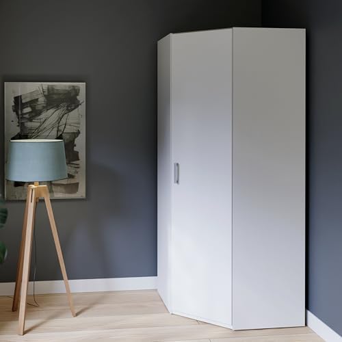 Forte ECONOBOX 2 – Corner Wardrobe with 1 Rotating Door, Wood, 89...