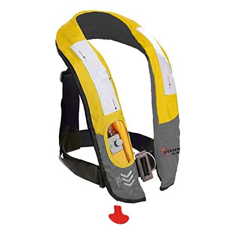 Eyson Inflatable Life Jacket Life Vest Highly Visible Manual for Adults (Yellow) Cover