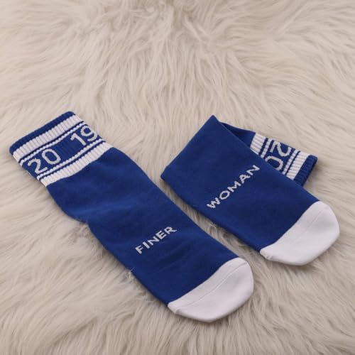 JXGZSO 2 Pairs Sorority Socks Blue Finer Women Socks Sorority Sister Gift3