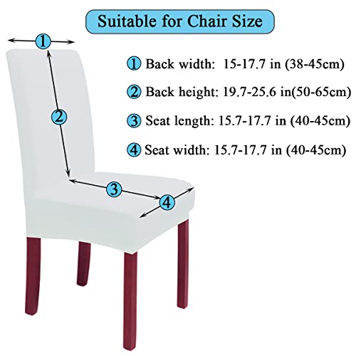 YUNSHANGHE 4 Pack Chair Seat Covers, Removable Washable Dining Chair Covers, Elastic Stretch Modern Chair Protective Cover - Image 4