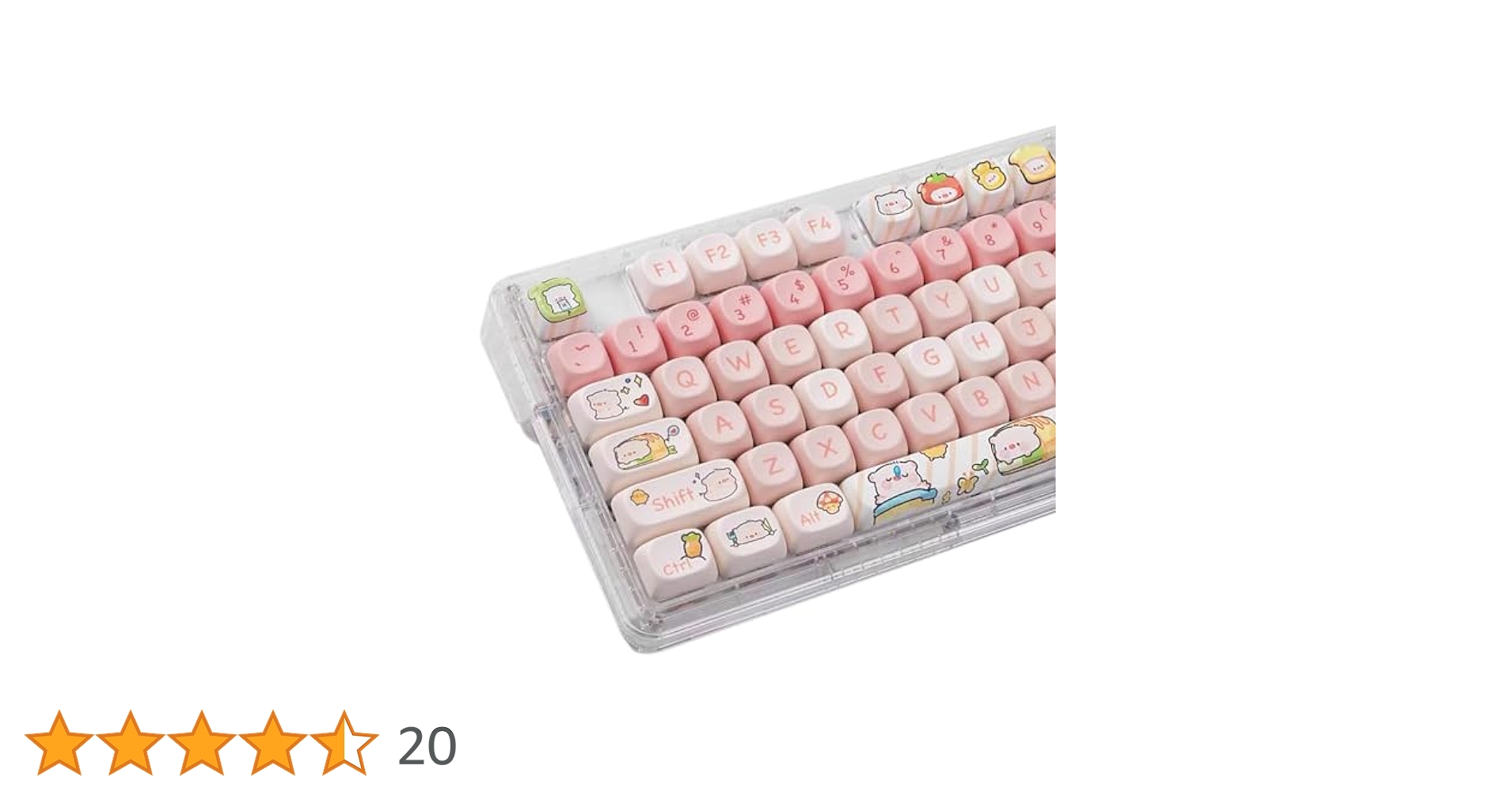 小物 Miupama Amazon | 144 Keys PBT Keycaps MOA Profile Pink Cute Pig