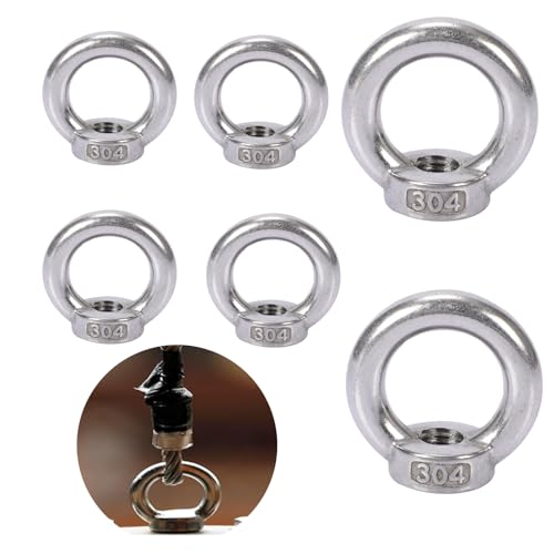 Cozevdnt ZMDE-132 Edelstahl 304 Ringmuttern 6 Stück